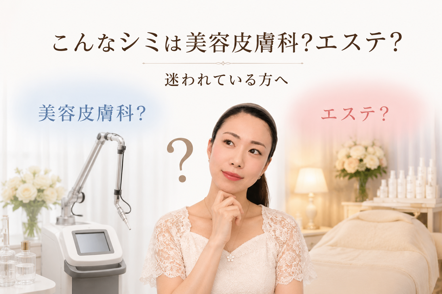 【大阪・本町】こんなシミは美容皮膚科？エステ？迷われている方へ